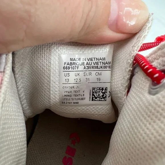 Converse Chuck Taylor Hi Top Sneakers Junior Kids 13 Unicorn Shoes Lace Up Girls - Picture 12 of 13